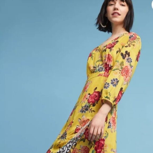Farm Rio Sunlit Floral Maxi Dress XS $250 - Picture 7 of 12